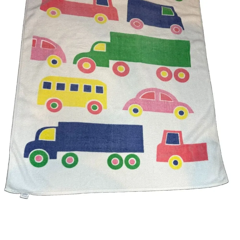 Marimekko Litho-Graphics Bo Boo cars and trucks Beach Towel Made USA 56